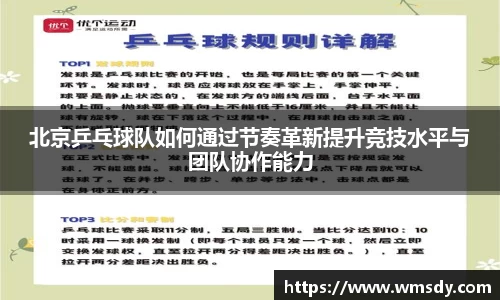北京乒乓球队如何通过节奏革新提升竞技水平与团队协作能力
